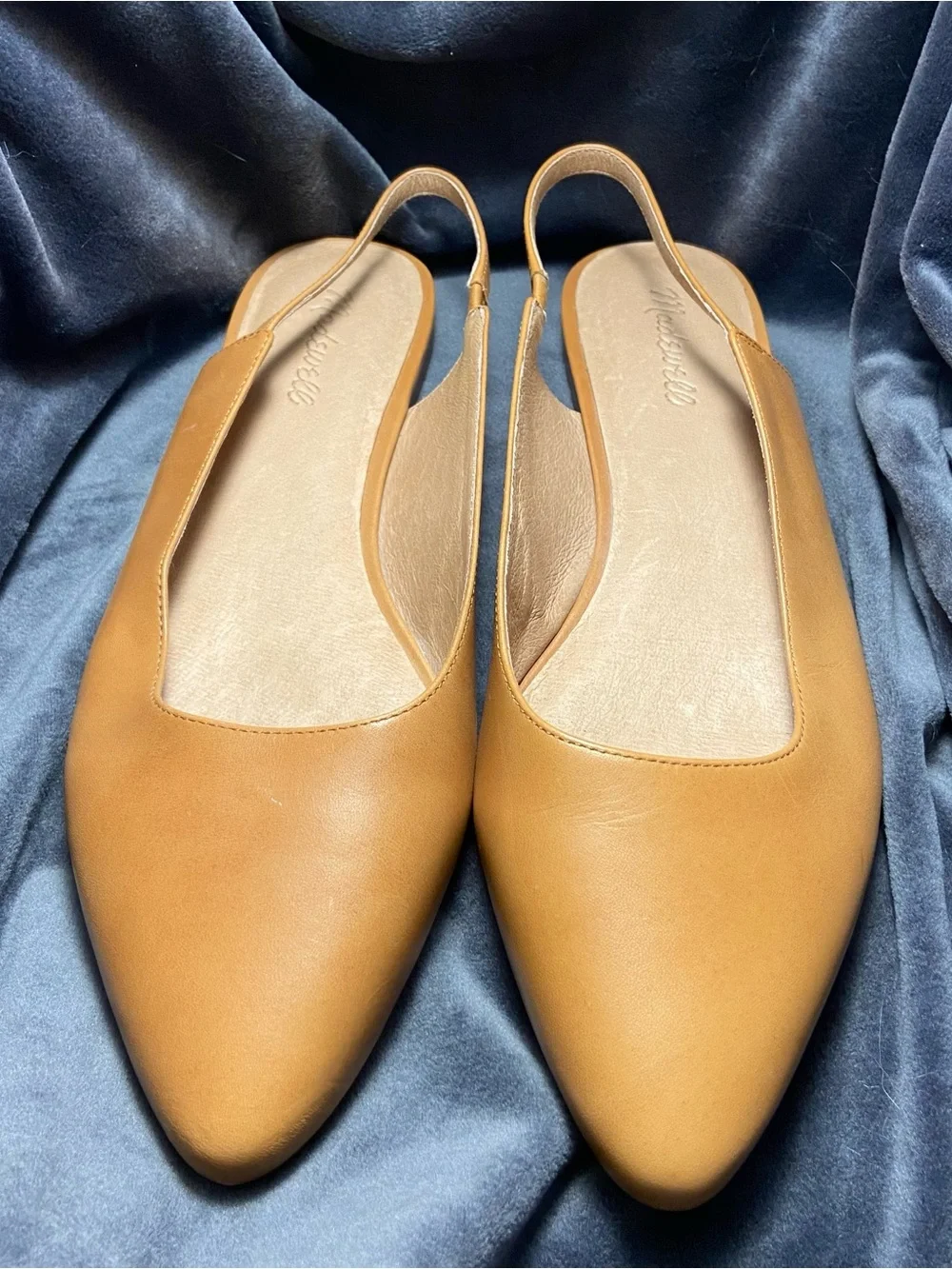 Madewell Margot Slingback Leather Flats in Tan English Saddle 11